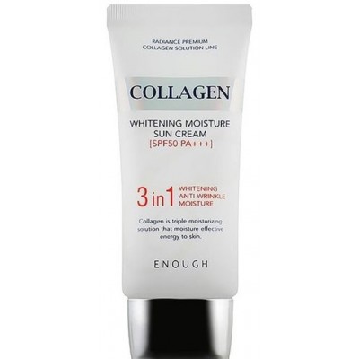 Солнцезащитный крем Enough Collagen 3in1 Whitening Moisture Sun Cream SPF50 с коллагеном 50 мл