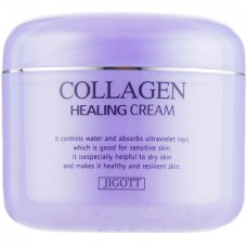 Питательный крем для лица с коллагеном Jigott Collagen Healing Cream 100 мл Питательный крем для лица с коллагеном Jigott Collagen Healing Cream 100 мл