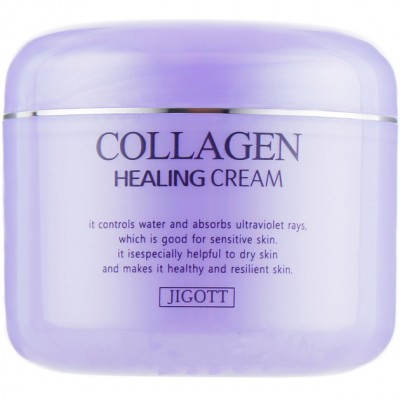Питательный крем для лица с коллагеном Jigott Collagen Healing Cream 100 мл