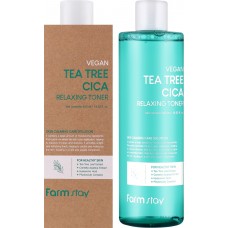 Успокаивающий тонер с экстрактом чайного дерева - FarmStay Vegan Tea Tree Cica Relaxing Toner, 400 мл Успокаивающий тонер с экстрактом чайного дерева - FarmStay Vegan Tea Tree Cica Relaxing Toner, 400 мл