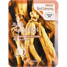 Тканевая маска для лица с экстрактом красного женьшеня 3W Clinic Fresh Red Ginseng Mask Sheet Тканевая маска для лица с экстрактом красного женьшеня 3W Clinic Fresh Red Ginseng Mask Sheet