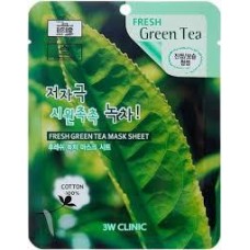 Маска тканева з екстрактом зеленого чаю 3WCLINIC Fresh Green Tea Mask Sheet, 23 мл Маска тканева з екстрактом зеленого чаю 3WCLINIC Fresh Green Tea Mask Sheet, 23 мл