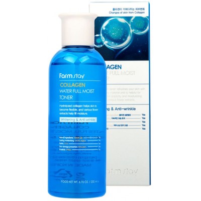 Увлажняющий тонер для лица Farmstay Collagen Water Full Moist Toner с коллагеном 200 мл