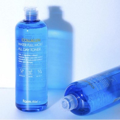 Тонер для лица с коллагеном FarmStay Collagen Water Full Moist All Day, 500 мл — глубокое увлажнение и восстановление