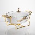 Мармитница фарфоровая Margaret 1 л для вторых блюд 27,5*19*6,5 см Yiwu YYSH1214