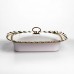 Мармитница фарфоровая Tiffany 2 л квадратная на металлической подставке 38х30х7 см SX42-3