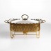Мармитница фарфоровая Tiffany 1 л квадратная на металлической подставке 28х23х7 см SX42-1 Мармитница фарфоровая Tiffany 1 л квадратная на металлической подставке 28х23х7 см SX42-1