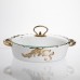 Мармитница фарфоровая Margaret 1 л для вторых блюд 27,5*19*6,5 см Yiwu YYSH1214