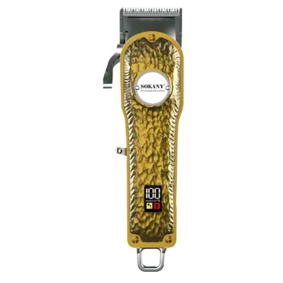 Машинка для стрижки Sokany SK-LF-9976 аккумуляторная с 4 насадками и USB золото