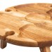 Винный круглый столик из дерева 35х35х18 см на ножках BWR35018S