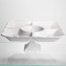 Менажница на ножке White Square 31,5*31,5 см с 5 секциями Yiwu 120-YH-HG058
