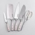 Набор кухонных ножей 5 предметов на подставке, белый Yiwu GA-033