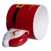 Чашка фарфоровая новогодняя Merry Christmas 350 (мл) Красная Yiwu FM-CS-51R