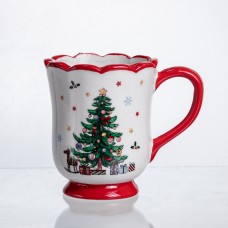 Новогодняя фарфоровая чашка для чая и кофе 450 (мл) New Year CR-1-3