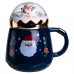 Чашка фарфоровая с крышкой Christmas 400 (мл) Синий Yiwu FM-CS-41B Чашка фарфоровая с крышкой Christmas 400 (мл) Синий Yiwu FM-CS-41B