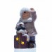 Новогодняя фигурка с подсветкой Девочка с пингвином из фарфора 9×10×19 (см) новогодний декор для дома, квартиры на подарок CR-5-6