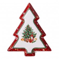 Блюдо сервировочное новогоднее для закусок Christmas 29×24×2 (см) фарфора HP-SDHK-17