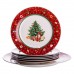Набор новогодних тарелок из фарфора Christmas 7 (шт) Ø26.5/19 см Yiwu HP-SDHK-10