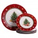 Набор новогодних тарелок из фарфора Christmas 7 (шт) Ø26.5/19 см Yiwu HP-SDHK-10