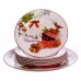 Набор новогодних тарелок из фарфора Merry Christmas 7 (шт) Ø26.5/19 см Yiwu HP-SDHK-13