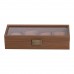 Шкатулка для часов 31×12×7,5 см, деревянная 4 отсека коричневая HP-5-13