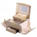 Шкатулка для украшений из эко кожи 3 яруса с замком органайзер для ювелирных изделий HP-5-21GOLD