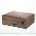 Шкатулка для украшений из эко кожи 19 отделений с зеркалом 23.5×14×8 см Золотистый HP-5-20GOLD