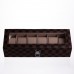 Шкатулка для часов из экокожи 6 отсеков 31×11×7.5 см Коричневый Yiwu HP-5-14S