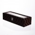 Шкатулка для часов из экокожи 6 отсеков 31×11×7.5 см Коричневый Yiwu HP-5-14S
