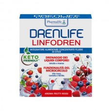 Диетическая добавка Drenlife Лимфодренаж со вкусом красных фруктов, 30 стеек по 10 мл, для выведения лишней жидкости