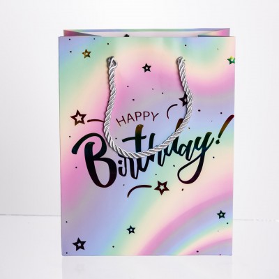Набор подарочных пакетов из бумаги 12 (шт) Happy Birthday 18×10×23 (см) HP-10359-15