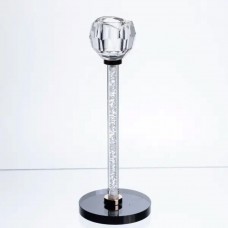 Стеклянный подсвечник Crystal Pillar 22см на стол высокий декоративный HP-7-26