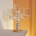 Канделябр на 5 свечей 19×19×24 см подсвечник декоративный стеклянный на ножке прозрачный HP-4-31