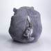Мягкая игрушка-подушка с пледом Хомяк 110×160 (см) плюшевый детский плед 3в1 Серый 7090G