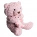 Игрушка-подушка Медведь с малышом и пледом 110х140 см розовый 509-33P