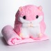 Мягкая игрушка-подушка с пледом Гусеница 110×160 (см) плюшевый детский плед 3в1 Розовый 7090P