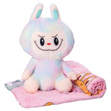 Мягкая игрушка-плед, подушка 3 в 1 Лабубу 50 см Мятный ТМ COLORFUL HOME LAB1M