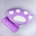 Мягкая игрушка-подушка с пледом Лапка 110×170 (см) плюшевый детский плед 3в1 Фиолетовый 520-20V