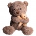 Игрушка-подушка Медведь с малышом и пледом 110х140 см коричневый 509-33BR