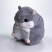 Мягкая игрушка-подушка с пледом Хомяк 110×160 (см) плюшевый детский плед 3в1 Серый 7090G