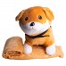 Игрушка-подушка Пес Патрон с пледом 110x140 см детский плюшевый коричневый 509-6BR