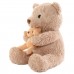 Игрушка-подушка Медведь с малышом и пледом 110x140 см бежевый 509-33P