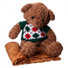 Мягкая игрушка-подушка с пледом внутри Медведь 110×150 (см) 3 в 1 Коричневый Colorful Home 7146BRGR