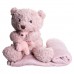 Игрушка-подушка Медведь с малышом и пледом 110х140 см розовый 509-33P