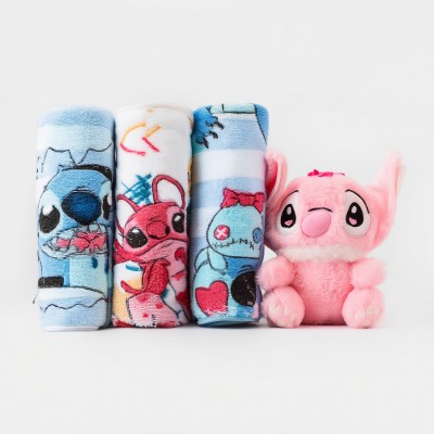 Набор детских полотенец из микрофибры 3 штуки 25*50 см с игрушкой розовый Colorful Home 501-181-C-90P