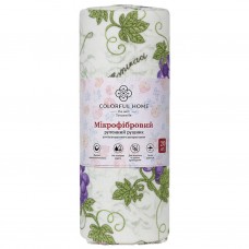 Салфетки в рулоне Виноград 20 штук 25×25 см из микрофибры Colorful Home 515-17-60W