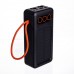 Повербанк с быстрой зарядкой с 3 шнурами 30000 mAh портативное зарядное устройство powerbank зарядка для телефона HP-N56