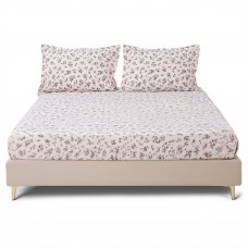 Комплект трикотажный простыня на резинке 180*200 см с наволочками blooms 004-107-18-48-3-7