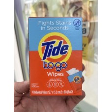 Салфетки для быстрого удаления свежих пятен Tide To Go Stain Remover Wipes for Clothes, Салфетки для мгновенного удаления пятен