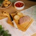 Кухонная разделочная доска деревянная 40×25 см с прямоугольной основой C18W250400